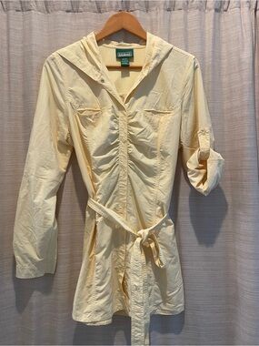 L.L.Bean Lightweight Hooded Tunic jacket - Butter Yellow
